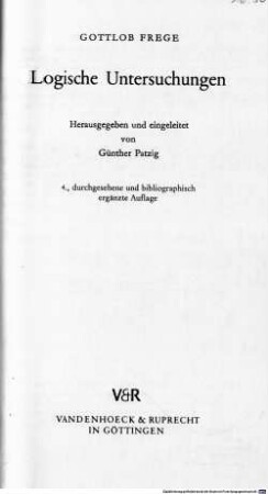 Logische Untersuchungen