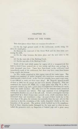 Chapter IX: Notes on the tombs