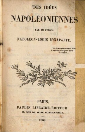 Des idées napoléoniennes