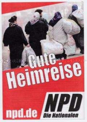 Propagandaschrift der NPD für die Ausweisung von Ausländern