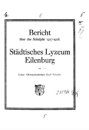 1927/28: Bericht ... - 1927/28