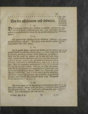 Von der assecuration und bodmerei.