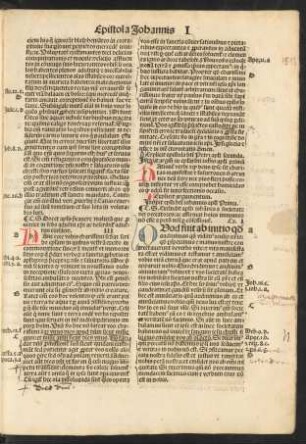Incipit epistola beati iohannis apostoli Prima.