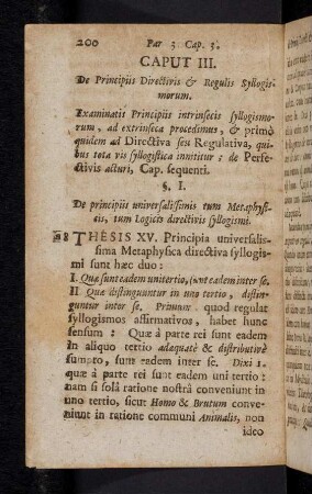 200-222, Caput III. De Principiis Directivis & Regulis Syllogismorum.