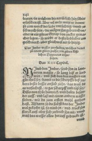 Das Imber wasser zuerhalten ... Das XIII Capitel.