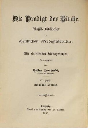 Ausgewählte Predigten