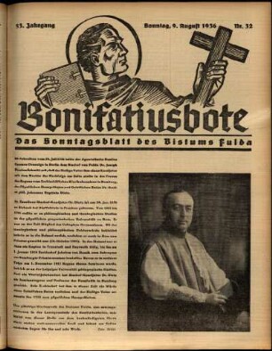 Ausgabe vom Sonntag, den 09. August 1936.