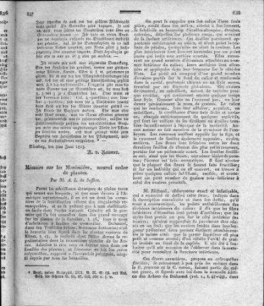 Mémoire sur les Monimiées, nouvel ordre de plantes