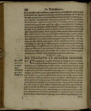 Caput VII. De Peccato Et Miseria Hominis.