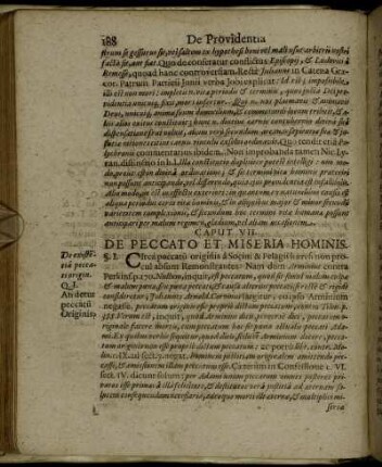 Caput VII. De Peccato Et Miseria Hominis.