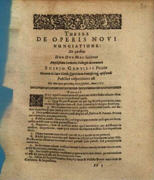 Theses De Operis Novi Nunciatione