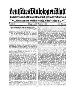 Sparmaßnahmen im höheren Schulwesen