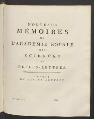 Classe De Belles-Lettres