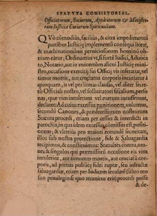 Statuta consistorialia et reformatio iudiciorum spiritualium civitatis et dioecesis Leodiensis