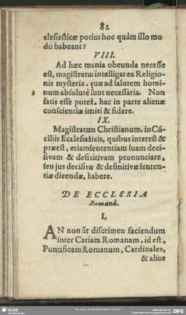 De Ecclesia Romana