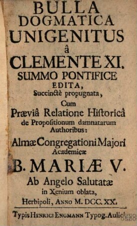 Bulla Dogmatica Unigenitus