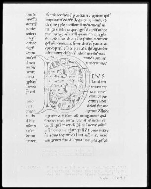 Expositio psalmorum Aurelii Augustini — Initiale D(eus laudem), Folio 51recto