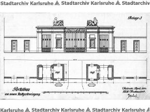 Beichel, Friedrich. Haupteingang des Stadtgartens