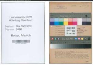 Entnazifizierung Friedrich Becker , geb. 18.02.1906 (Kaufm.Angestellter)