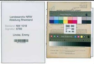 Entnazifizierung Emmy Lincke , geb. 28.10.1894 ()