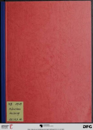 Antiquitäten, Plastiken, alte Möbel, Gemälde aus verschiedenem meist süddeutschem Privat-Besitz : Versteigerung in München in der Galerie Helbing, 22. und 23. Dezember 1919