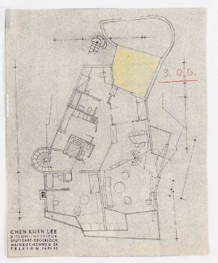 Haus und Garten H. Bense, Stuttgart: Grundriss Wohnhaus 3. OG