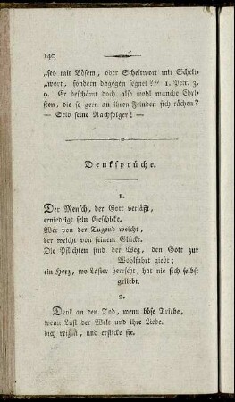 Denksprüche.