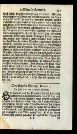 Der Prophet Baruch. Baruch 2.