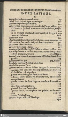 Index Latinus