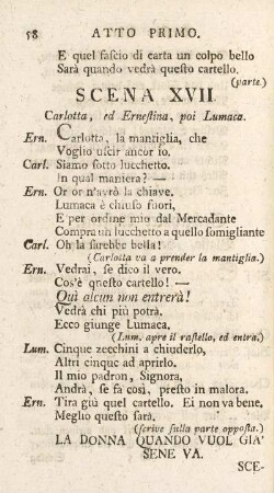 Scena XVII. / Siebenzehnter Auftritt