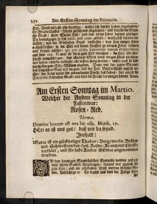 172-178, Am Ersten Sonntag im Martio, ...