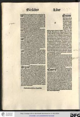 Explicit primus phisicorum. Sequitur secundus.