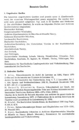 Benutzte Quellen