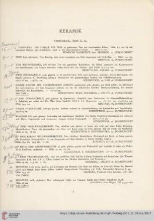 Keramik (Nr. 1-173)
