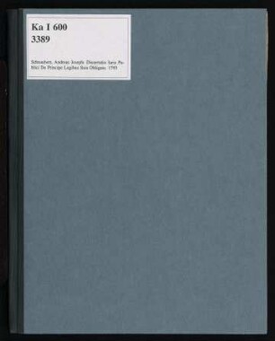 Dissertatio Ivris Pvblici De Principe Legibvs Svis Obligato