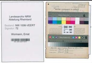 Entnazifizierung Ernst Wormann , geb. 27.02.1916 (Gaertner)