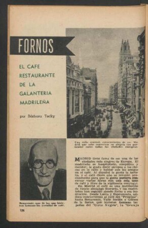 Fornos - el café restaurante de la galantería madrileña