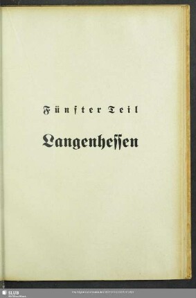 Fünfter Teil. Langenhessen