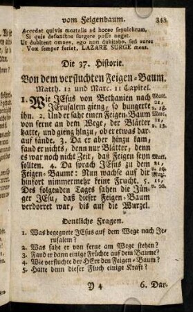 343-350, 37. Von dem verfluchten Feigen-Baum. 38. Vom Gottes-Kasten zu Jerusalem. 39. Von den zehen Jungfrauen.