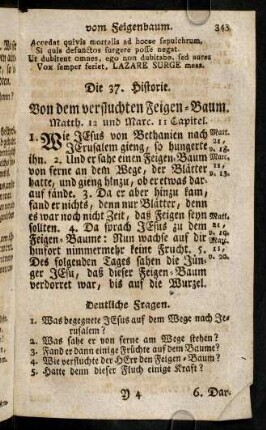 343-350, 37. Von dem verfluchten Feigen-Baum. 38. Vom Gottes-Kasten zu Jerusalem. 39. Von den zehen Jungfrauen.