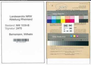 Entnazifizierung Wilhelm Bernsmann , geb. 22.08.1902 (Beamter)