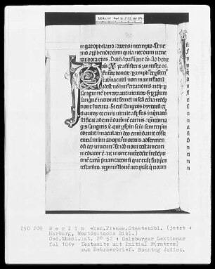 Lektionar aus Salzburg — Initiale F(ratres), Folio 104verso