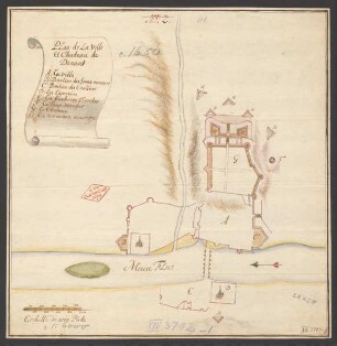 Plan de La ville et Château de Dinant