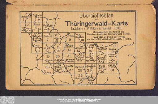 Übersichtsblatt zur Thüringerwald-Karte