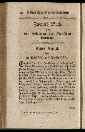 Zweytes Buch. Von den Pflichten des Menschen überhaupt.