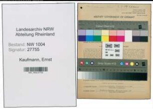 Entnazifizierung Ernst Kaufmann , geb. 18.02.1904 (Werkmeister)