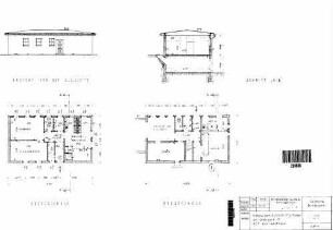 Kornwestheim Pbf: Nebengebäude Aufenthaltsgebäude b.Stw.11 Grundrisse EG,OG