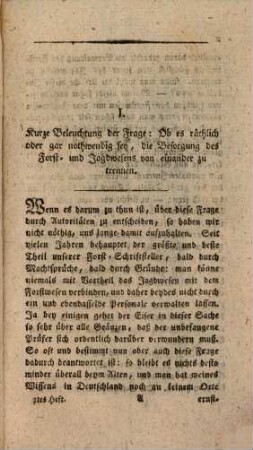 Der Förster, oder neue Beyträge zum Forstwesen. 1,3. 1799