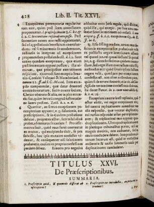 Titulus XXVI. De Præscriptionibus. - Titulus XXX. De Confirmatione utili vel inutili.
