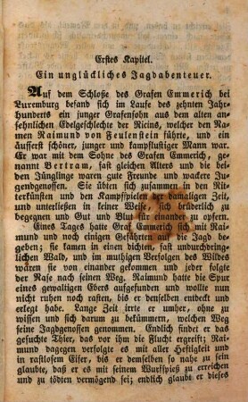 Die schöne Melusina : wunderbare Geschichte eines Meerfräuleins, das einen jungen Grafensohn zum ehelichen Gesponsen erlangt hatte ; dem Volke zur Ergötzlichkeit erzählt